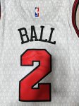 NBA 2 Ball Chicago Bulls 22-23 city Maillot blanc brodé